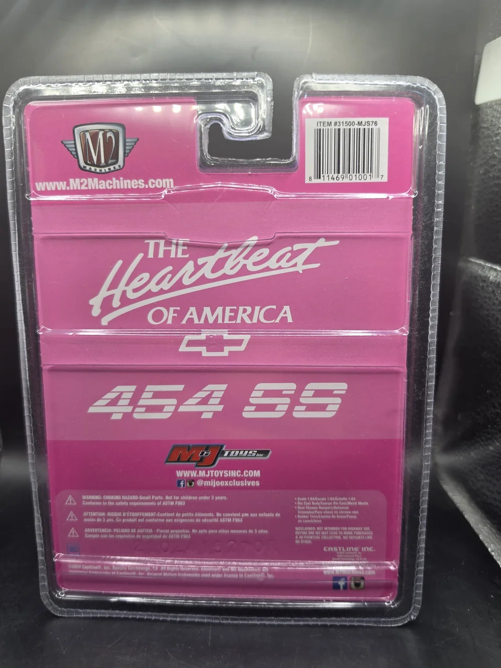 M2 MACHINES CHASE MIJO. PINK  1991 CHEVY C1500 SS 454 (A)